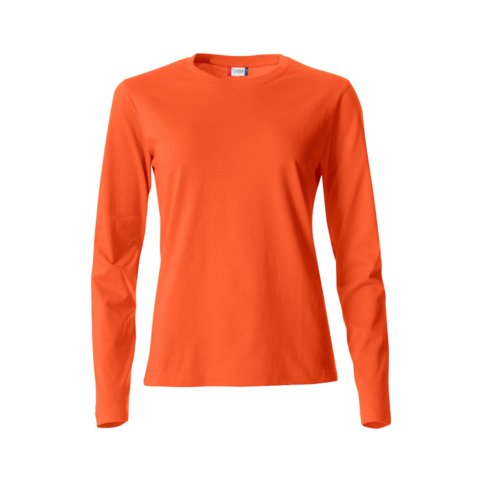 Clique Basic-T L/S naisten pitkähihainen t-paita tumma oranssi