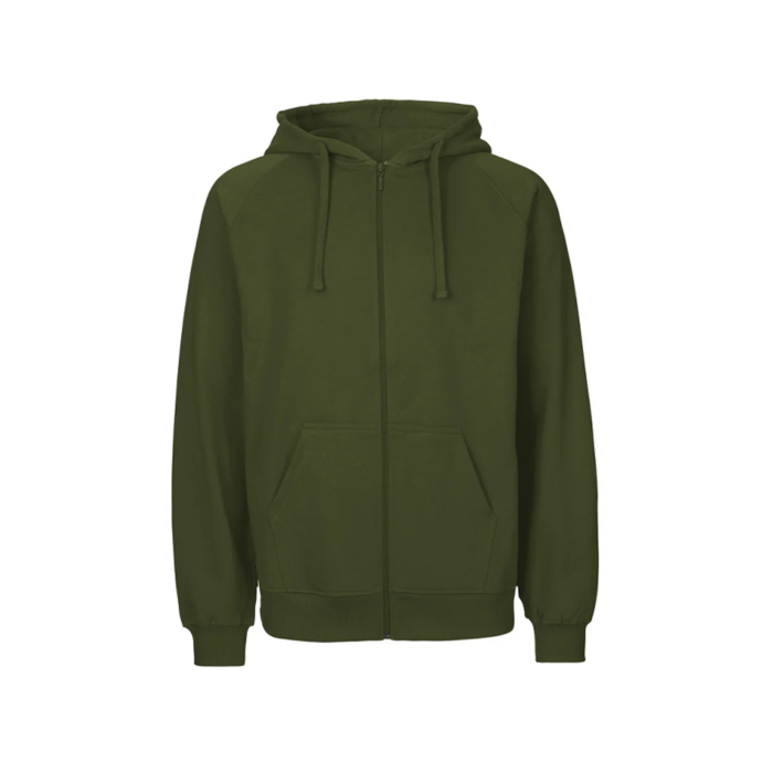 Neutral – Miesten Zip Hoodie armejan vihreä