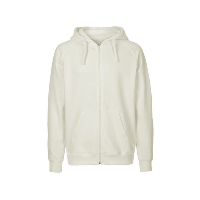 Neutral – Miesten Zip Hoodie luonnonvalkoinen