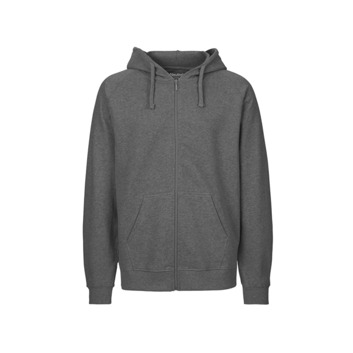 Neutral – Miesten Zip Hoodie meleerattu tummanharmaa