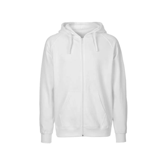 Neutral – Miesten Zip Hoodie valkoinen