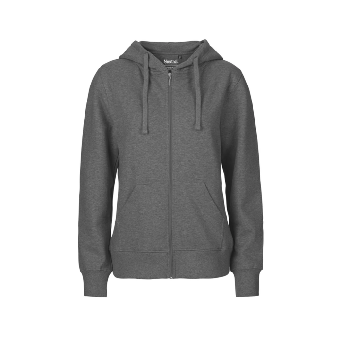 Neutral – Naisten Zip Hoodie melerattu tummanharmaa