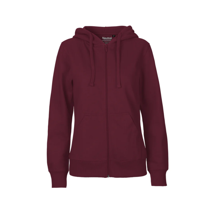 Neutral – Naisten Zip Hoodie viininpunainen