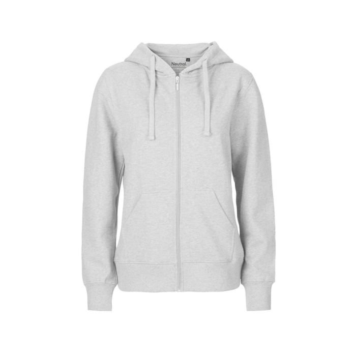 Neutral – Naisten Zip Hoodie vaaleanharmaa