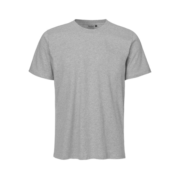 Neutral – Regular T-paita meleerattu vaaleanharmaa