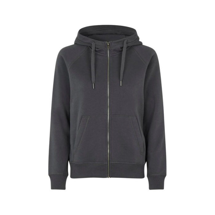 ID Core Full Zip Hoodie naisten huppari grafiitin harmaa