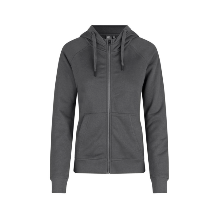 ID Core Full Zip Hoodie naisten huppari hopeanharmaa
