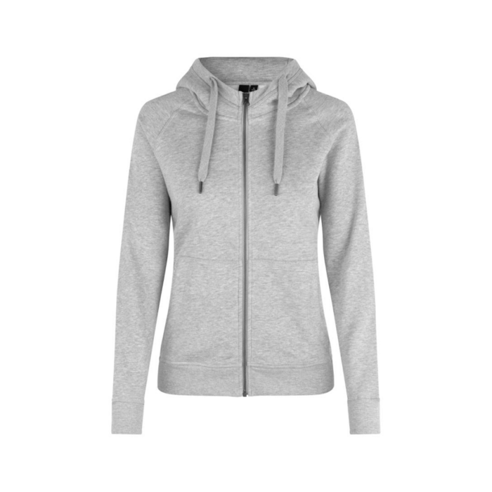 ID Core Full Zip Hoodie naisten huppari meleerattu harmaa