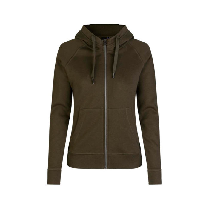 ID Core Full Zip Hoodie naisten huppari oliivi