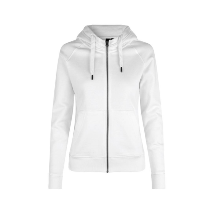 ID Core Full Zip Hoodie naisten huppari valkoinen