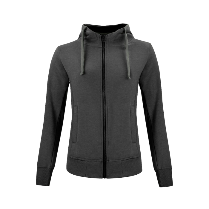 Clique Classic Hoody Full Zip naisten hupparitakki meleerattu antrasiitti