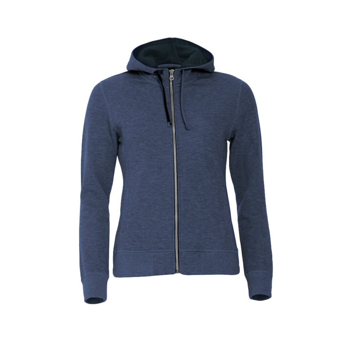 Clique Classic Hoody Full Zip naisten hupparitakki meleerattu sininen