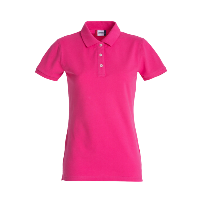 Clique Stretch Premium Polo naisten pikeepaita fuksia