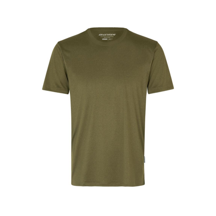 ID Geyser Essential miesten tekninen t-paita oliivi