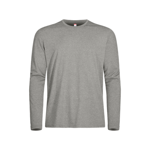 Clique Basic Active-T L/S miesten pitkähihainen t-paita meleerattu harmaa
