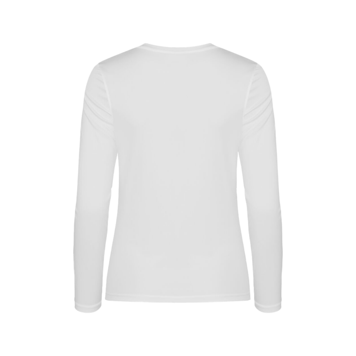 Clique Basic Active-T L/S naisten pitkähihainen t-paita valkoinen selkä