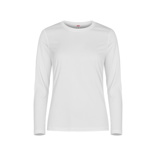 Clique Basic Active-T L/S naisten pitkähihainen t-paita valkoinen