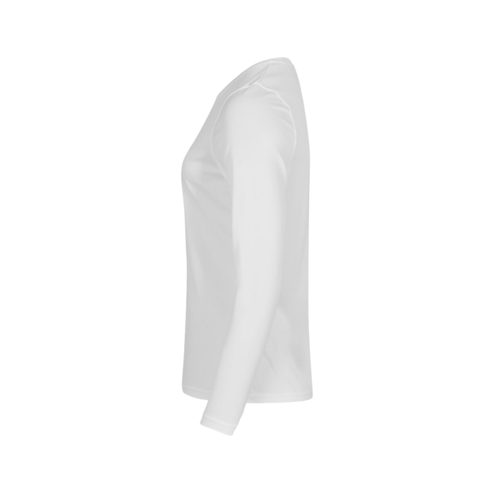 Clique Basic Active-T L/S naisten pitkähihainen t-paita valkoinen vasen