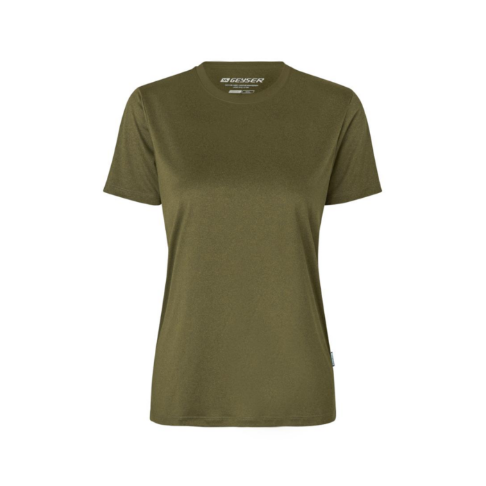 ID Geyser Essential naisten tekninen t-paita oliivi