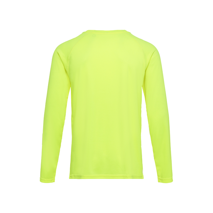 LabelFree ST450 Go Sport LS unisex pitkähihainen t-paita huomioväri keltainen takaa