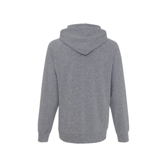 LabelFree ST728 Sport unisex vetoketjullinen huppari meleerattu harmaa takaa