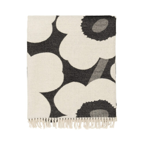Marimekko Unikko huopa mustavalkoinen