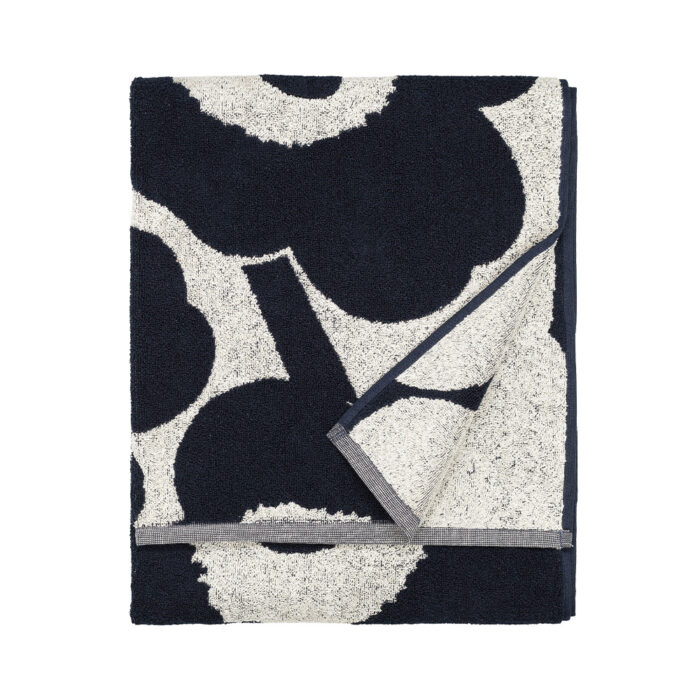 Marimekko Unikko kylpypyyhe tummansininen viikattu