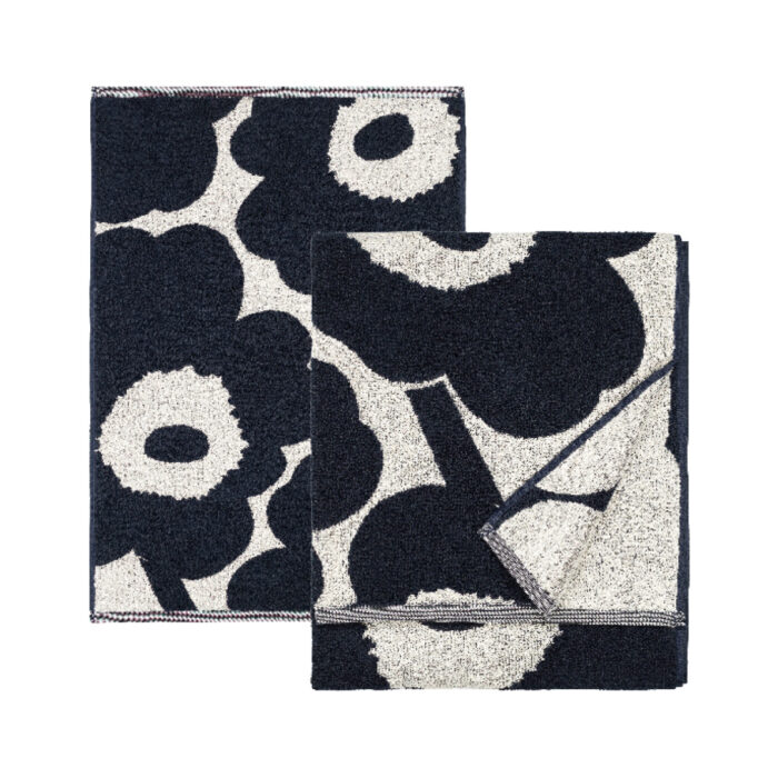 Marimekko Unikko pyyhesetti tummansininen