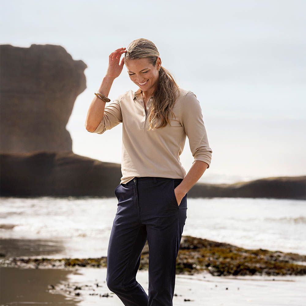 Advantage Polo Long Sleeve naisten beige