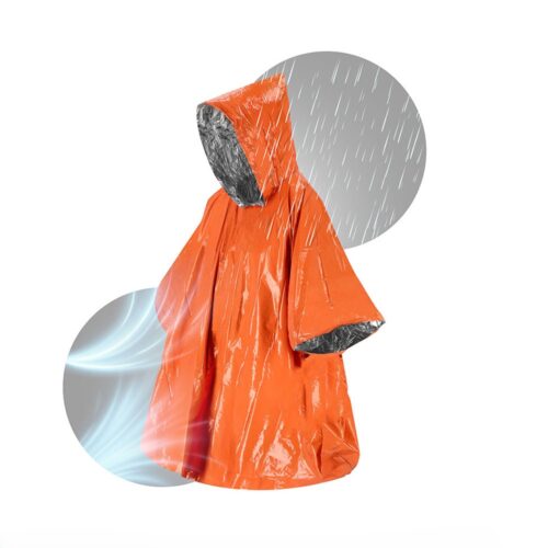 2-in-1-lämpöponcho ja hätäpeite